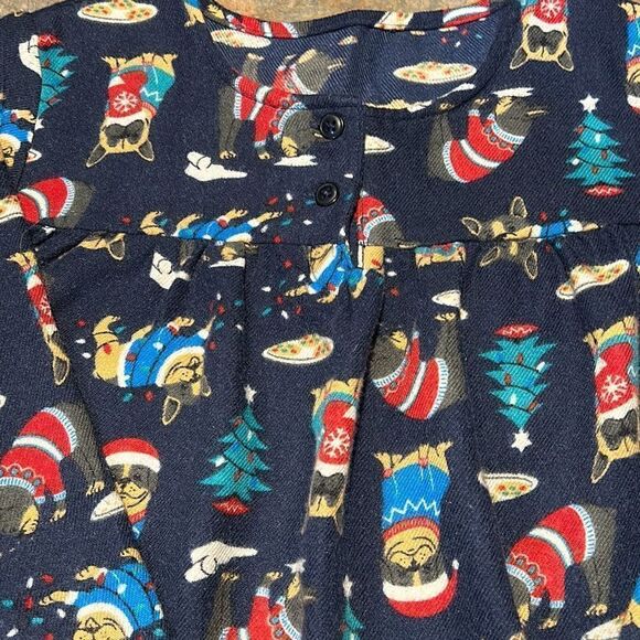 Lands’ End Christmas Dog Nightgown Sz 8 - Picture 4 of 7